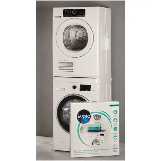 Whirlpool-Wpro SKS101 Univerzalni Spojni Okvir za Perilicu i Sušilicu – S Izvlačivom Policom, 60 × 60 cm