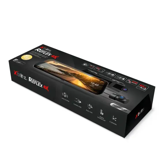 Xblitz Reflex 4K Professional auto kamera u retrovizoru + stražnja kamera, GPS i Wi-Fi