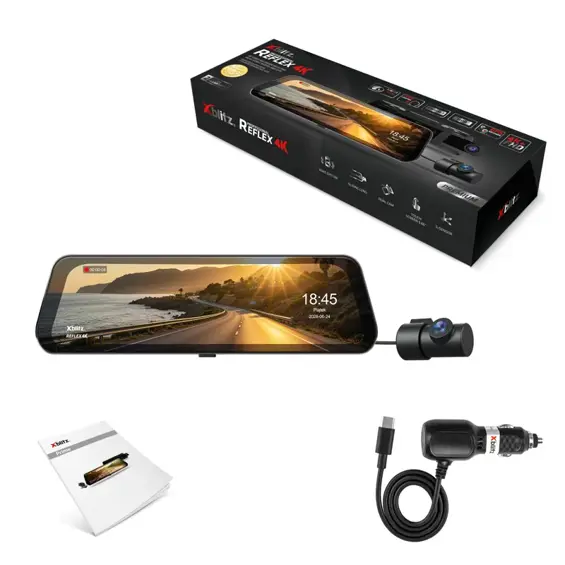 Xblitz Reflex 4K Professional auto kamera u retrovizoru + stražnja kamera, GPS i Wi-Fi