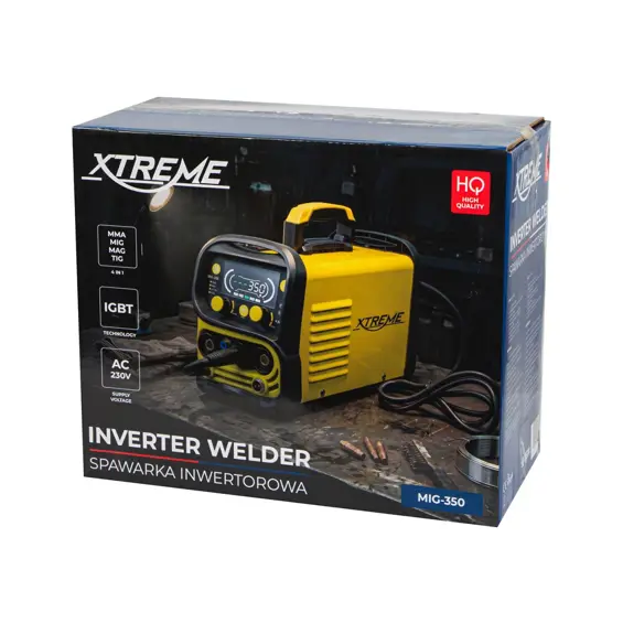 XTREME MIG-350 – Inverterski aparat za zavarivanje 4 u 1, MIG/MAG/MMA/TIG LIFT, 350 A, IGBT, 230 V
