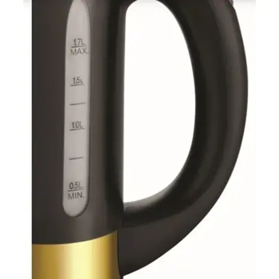 Zelmer ZCK7630 Crystal Gold električno kuhalo za vodu 1,7 L – 2200 W, 360° baza, crno-zlatno