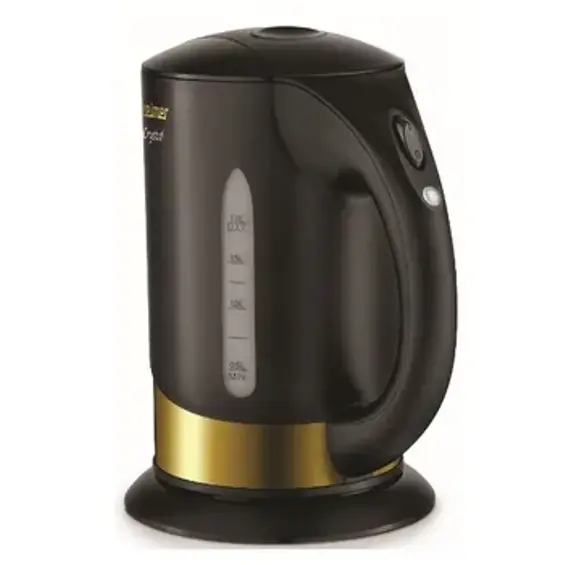 Zelmer ZCK7630 Crystal Gold električno kuhalo za vodu 1,7 L – 2200 W, 360° baza, crno-zlatno