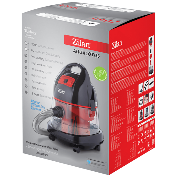 Zilan Usisavač za suho/mokro usisavanje, 1600 W, plava - ZLN8945/BL