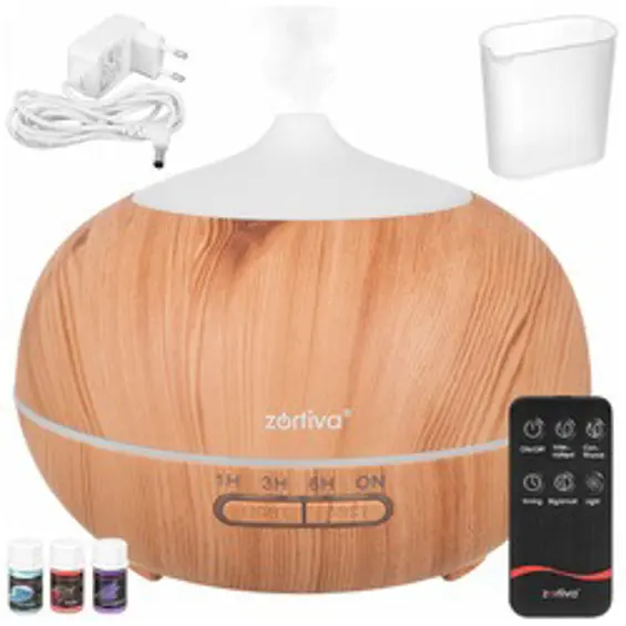 Zortiva 4u1 ultrazvučni ovlaživač i aroma difuzor 400 ml s LED osvjetljenjem i daljinskim upravljačem