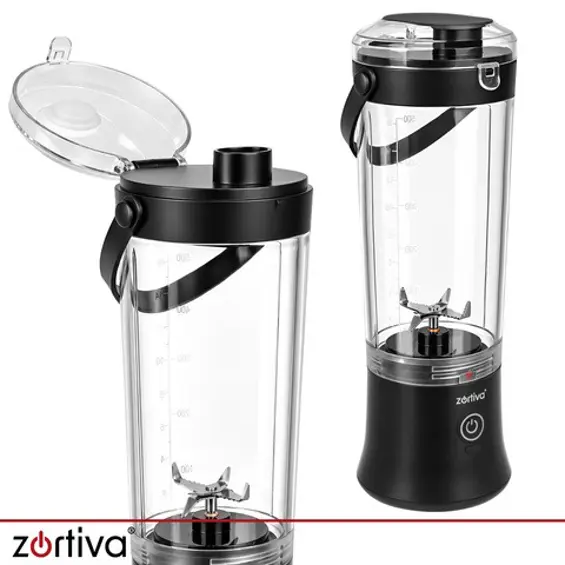 ZORTIVA ShakeWave – Prijenosni bežični blender 600 ml, 150 W, USB-C punjenje, drobljenje leda, 22.000 o/min