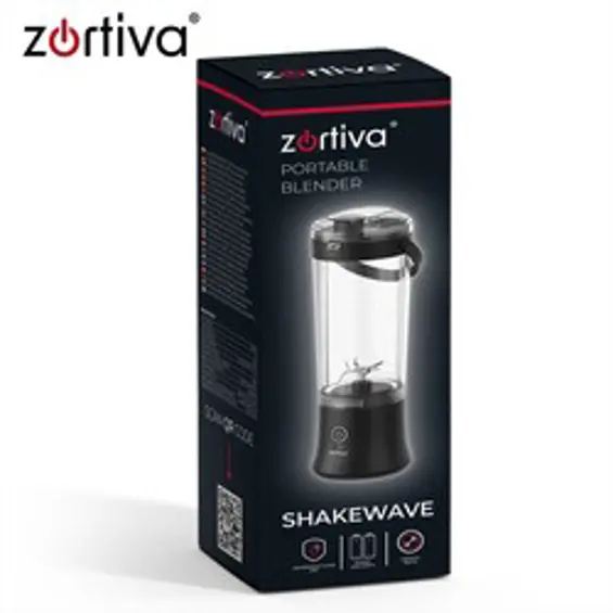 ZORTIVA ShakeWave – Prijenosni bežični blender 600 ml, 150 W, USB-C punjenje, drobljenje leda, 22.000 o/min