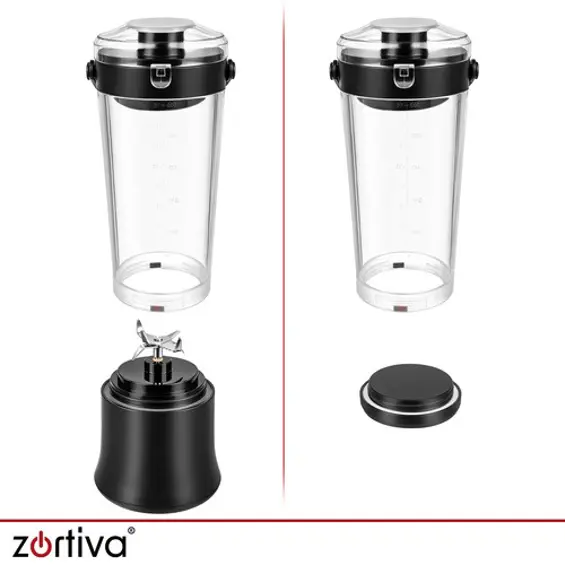 ZORTIVA ShakeWave – Prijenosni bežični blender 600 ml, 150 W, USB-C punjenje, drobljenje leda, 22.000 o/min